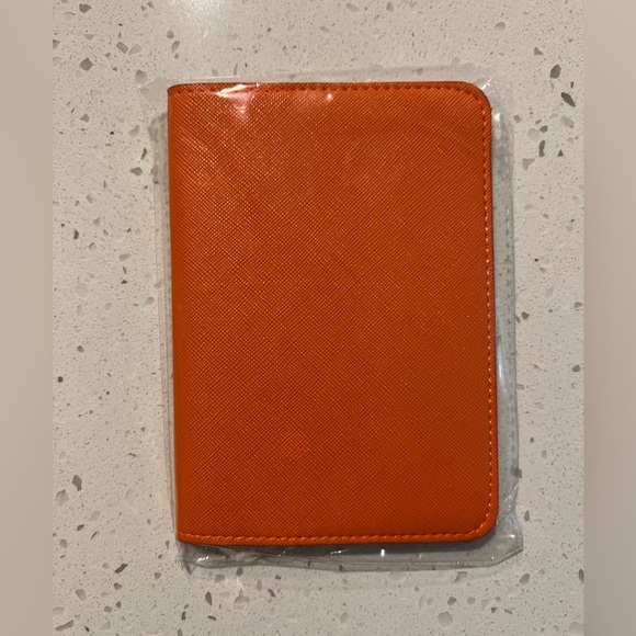Maje Orange Leather Passport Holder - Picture 3 of 5